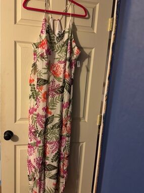 tommy hilfiger maxi dress Tommy Hilfiger Eloise Floral Chiffon Dress Raspberry 16 – Shamrock Apparel